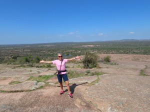 Molly atop Enchanted Rock