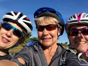Myra, Arlene and Molly bikers