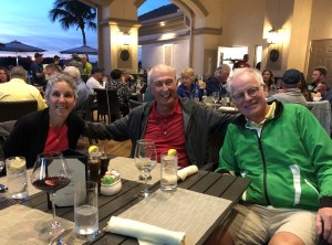 Molly Steve Rich dinner outside at the club