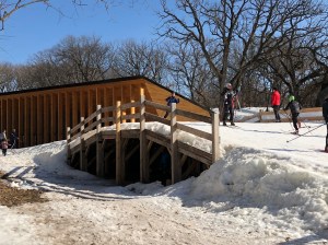 World Cup ski trail bridge