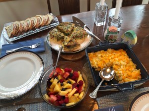 Easter Brunch dishes