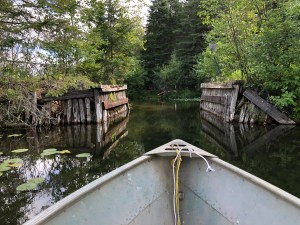 Narrow stream to Little Trout Lake