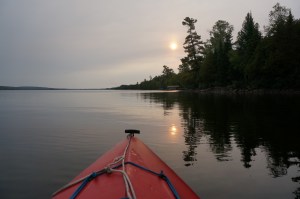 Smokey sunrise by kayak