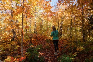 Karen hiking to Mt Baldy