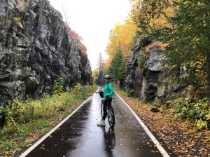 Karen cycling Munger Trail