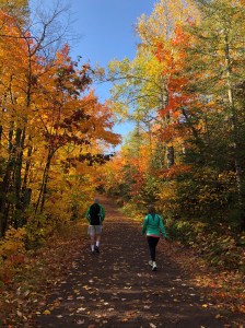 Rich Karen hiking Tettegouche