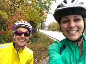 Molly Karen rainy Munger Trail