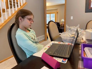 Mya contemplating her story