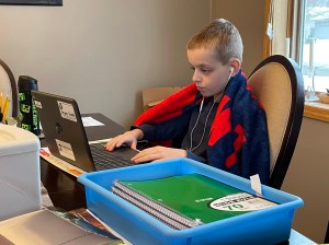 Ben writing his story