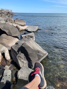 Resting at Brighton Beach